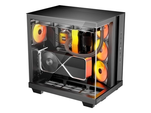 be quiet! Light Base 500 LX - Midi-tårn - ATX - sidepanel med vindu (glass) - ingen strømforsyning (ATX / PS/2) - svart - USB/lyd