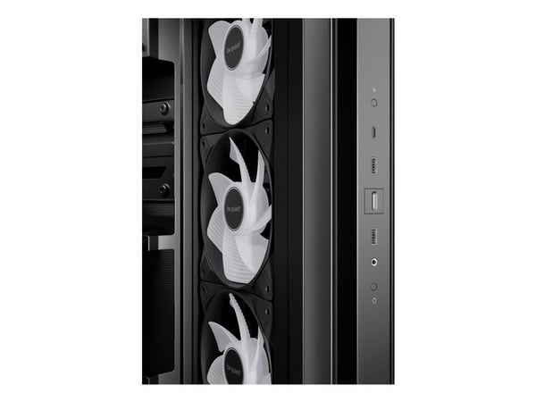 be quiet! Light Base 500 LX - Midi-tårn - ATX - sidepanel med vindu (glass) - ingen strømforsyning (ATX / PS/2) - svart - USB/lyd