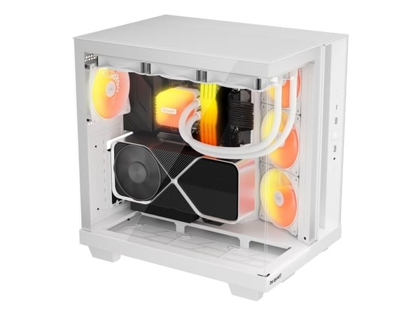 be quiet! Light Base 500 LX - Midi-tårn - ATX - sidepanel med vindu (glass) - ingen strømforsyning (ATX / PS/2) - hvit - USB/lyd