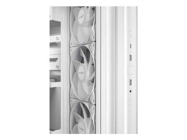 be quiet! Light Base 500 LX - Midi-tårn - ATX - sidepanel med vindu (glass) - ingen strømforsyning (ATX / PS/2) - hvit - USB/lyd