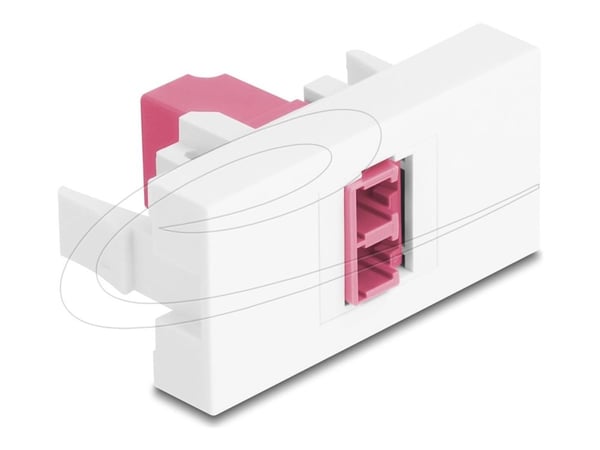 Delock Easy 45 Moduuli LC Duplex naaras LC Duplex naaras valkoinen / violetti (90846)