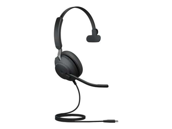 Jabra Evolve2 40 SE MS Mono - Hodesett - on-ear - kablet - USB-C, USB-A - lydisolerende - Certified for Microsoft Teams
