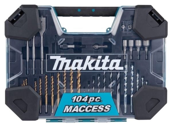 Bit- og borsett Makita 104 deler E-22604