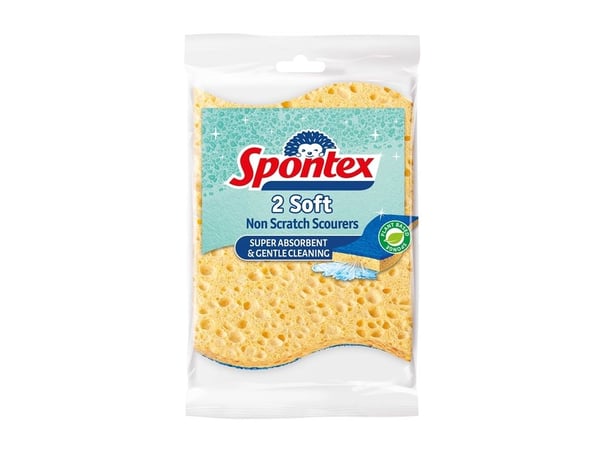 Spontex hankaimet pehmeät 11X7x2.5cm selluloosa 2kpl