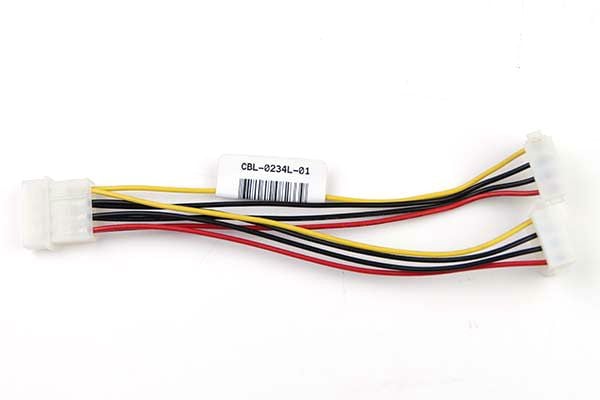 Supermicro CBL-0234L-01, Molex (4-pin), 2 x Molex (4-pin), Suora, Suora, Musta, Punainen, Valkoinen, Keltainen