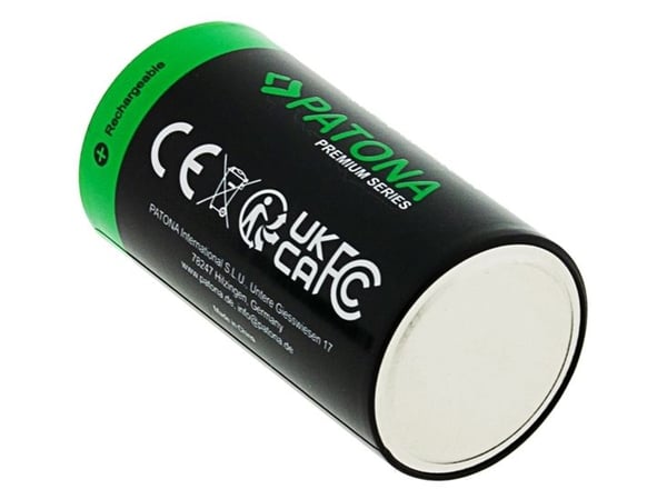 PATONA LR14, Oppladbart batteri, LR14, Lithium, 2 stykker, 550 mAh, Sort
