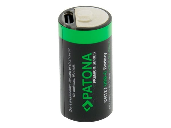 PATONA CR123A, Rechargeable battery, CR123A, Lithium, 4 pc(s), 450 mAh, 34.2 mm