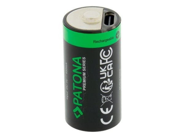 PATONA CR123A, Rechargeable battery, CR123A, Lithium, 4 pc(s), 450 mAh, 34.2 mm