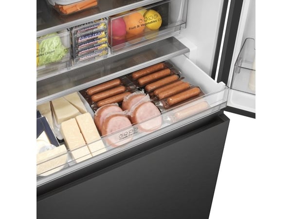 Hisense NoFrost 612 L høyde 179 cm svart - SBS Kjøleskap RF793N4SAFE (6921727074522)