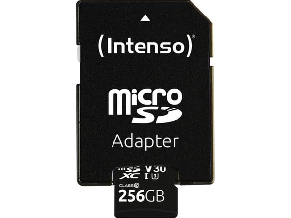 Intenso 3433492, 256 GB, MicroSDXC, Klasse 10, UHS-I, 100 MB/s, 45 MB/s
