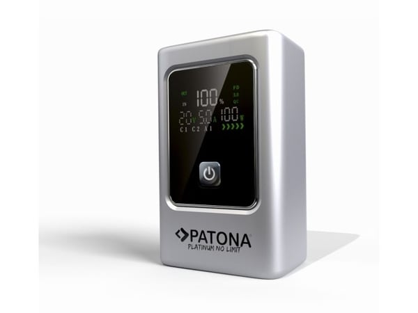 PATONA 4238, 10000 mAh, Lithium-Ion (Li-Ion), Power Delivery, Quick Charge, 3,7 V, Sølv