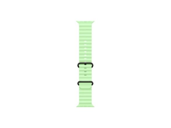 Apple - Bånd for smart armbåndsur - 49 mm, svart titanfinish - 130 - 200 mm - neongrønt - for Watch Hermès Series 9, SE 3, Series 10, Series 11, Se...
