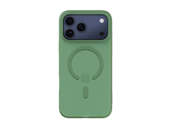 Belkin SheerForce Grip Series - Baksidedeksel for mobiltelefon - MagSafe-samsvar - laget av resirkulerte materialer - pistasiegrønn - for Apple iPh...