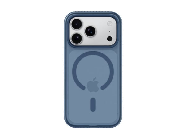 Belkin SheerForce Grip Series - Baksidedeksel for mobiltelefon - MagSafe-samsvar - laget av resirkulerte materialer - marineblå - for Apple iPhone ...