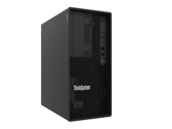 Lenovo ThinkSystem ST45 V3 7DH5 - Server - tower 1-veis - 1 x EPYC 4124P / inntil 5.1 GHz - RAM 16 GB - ikke-driftsutskiftbar 3.5" brønn(er) - SSD ...