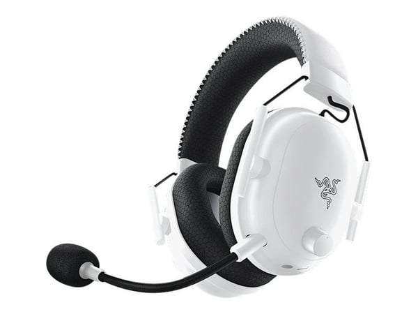 Razer BlackShark V2 PRO - Hodesett - full størrelse - Bluetooth / 2,4 GHz radiofrekvens - trådløs - USB-C - lydisolerende - hvit