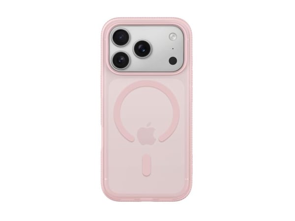 Belkin SheerForce Grip Series - Baksidedeksel for mobiltelefon - MagSafe-samsvar - laget av resirkulerte materialer - rosa - for Apple iPhone 17 Pro
