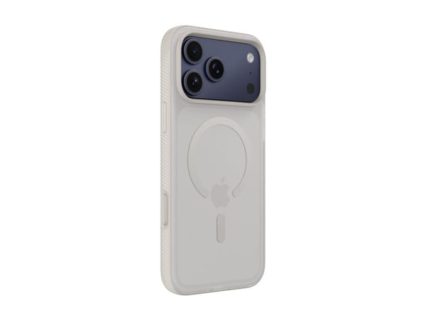 Belkin SheerForce Grip Series - Baksidedeksel for mobiltelefon - MagSafe-samsvar - laget av resirkulerte materialer - sand - for Apple iPhone 17 Pr...