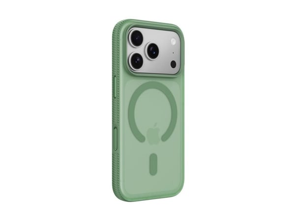 Belkin SheerForce Grip Series - Matkapuhelimen takakuori - MagSafe-yhteensopivuus - valmistettu kierrätysmateriaaleista - pistaasinvihreä - Apple i...