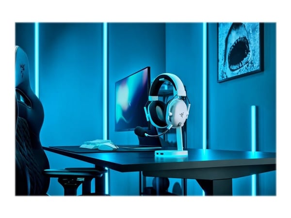Razer BlackShark V2 PRO - Hodesett - full størrelse - Bluetooth / 2,4 GHz radiofrekvens - trådløs - USB-C - lydisolerende - hvit