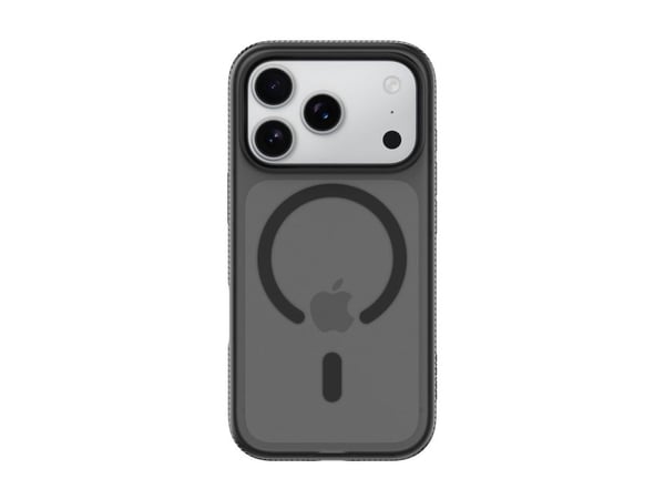 Belkin SheerForce Grip Series - Baksidedeksel for mobiltelefon - MagSafe-samsvar - laget av resirkulerte materialer - svart - for Apple iPhone 17 Pro