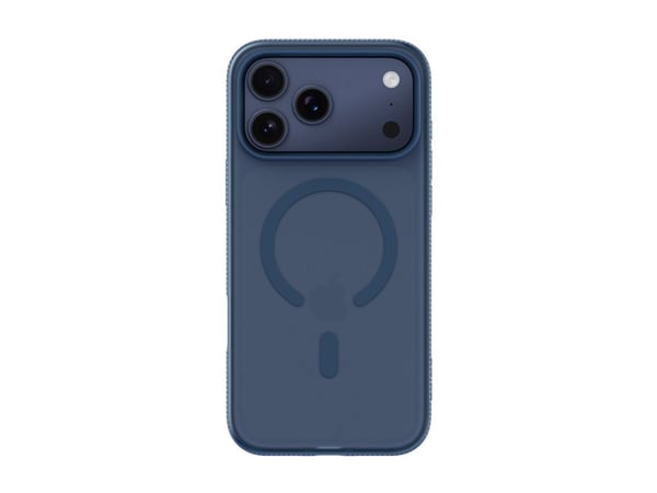 Belkin SheerForce Grip Series - Baksidedeksel for mobiltelefon - MagSafe-samsvar - laget av resirkulerte materialer - marineblå - for Apple iPhone ...