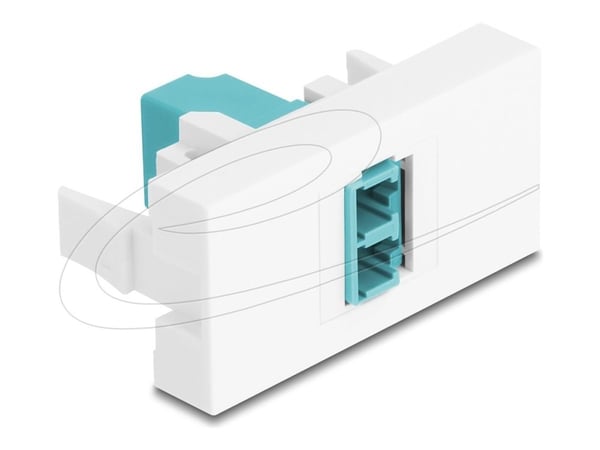 Delock Easy 45 Moduuli LC Duplex naaras LC Duplex naaras valkoinen / aqua (90845)
