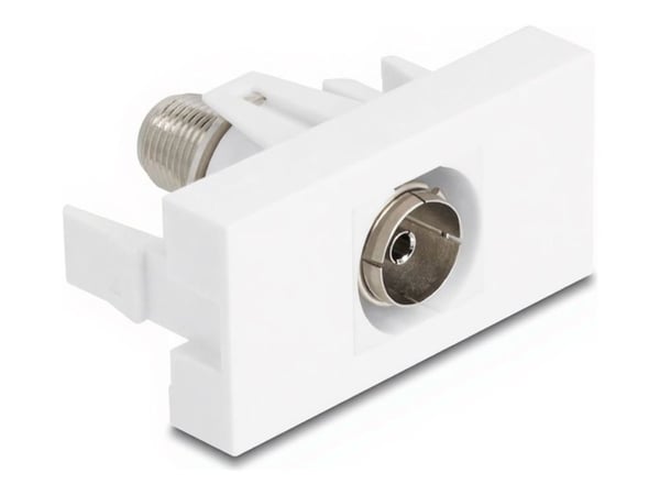 Delock Easy 45 -moduuli IEC-pistorasia F-pistorasiaan valkoinen (90844)