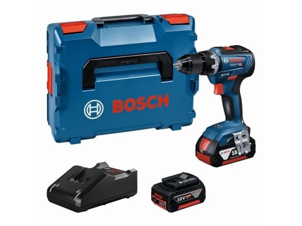 Bosch GSR Professional 18V-55 - Drill/driver - trådløs - 2 hastigheter - nøkkelfri borhylse 13 mm - 55 N·m - 2 batterier - 18 V