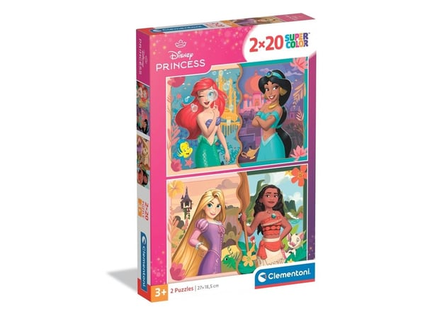 Clementoni Puzzle SuperColor Disney Princess 2x20 palaa (24092)