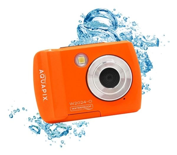 Easypix Aquapix W2024 Splash - Digitalkamera - kompakt - 5.0 MP / 16.0 MP (interpolerat) - 720 p - undervatten upp till 3 m - orange