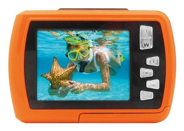 Easypix Aquapix W2024 Splash - Digitalkamera - kompakt - 5.0 MP / 16.0 MP (interpolerat) - 720 p - undervatten upp till 3 m - orange