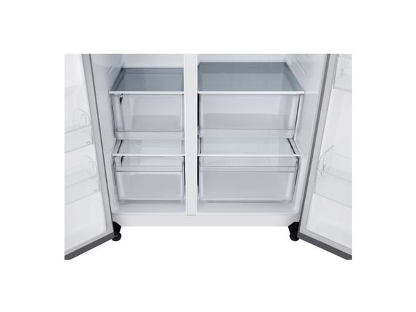 LG GSBC40PYPE - Kjøleskap/fryser - side-ved-side - bredde: 91.3 cm - dybde: 73.5 cm - høyde: 179 cm - 664 liter - Klasse E - primasølv