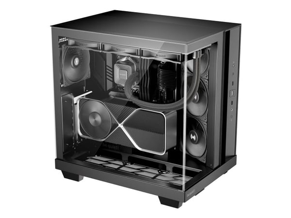 be quiet! Light Base 500 - Midi-tårn - ATX - sidepanel med vindu (glass) - ingen strømforsyning (ATX / PS/2) - svart - USB/lyd