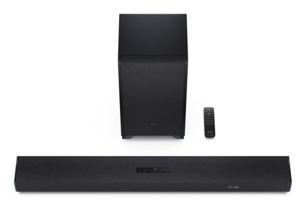 Sharp HT-SBW53121(BK), 3.1.2 kanaler, 182 W, DTS 5.1, DTS-HD, DTS:X, Dolby Atmos, Dolby Digital, Dolby Digital Plus, Dolby TrueHD, Anpassa, Spel, F...