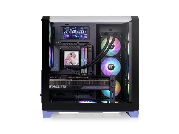 Thermaltake View 390 Air Future Dusk PC-kotelo Tummansininen pölysuodatin Integroitu valaistus (CA-11F-00MNWN-00)