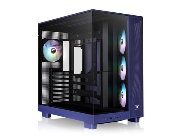 Thermaltake CA-11E-00MNWN-00, Midi Tower, PC, Blå, ATX, micro ATX, Mini-ITX, SPCC, Härdat glas, Spela