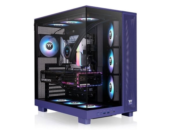Thermaltake CA-11E-00MNWN-00, Midi Tower, PC, Blå, ATX, Micro ATX, Mini-ITX, SPCC, Herdet glass, Spilling