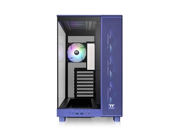 Thermaltake CA-11E-00MNWN-00, Midi Tower, PC, Blå, ATX, Micro ATX, Mini-ITX, SPCC, Herdet glass, Spilling