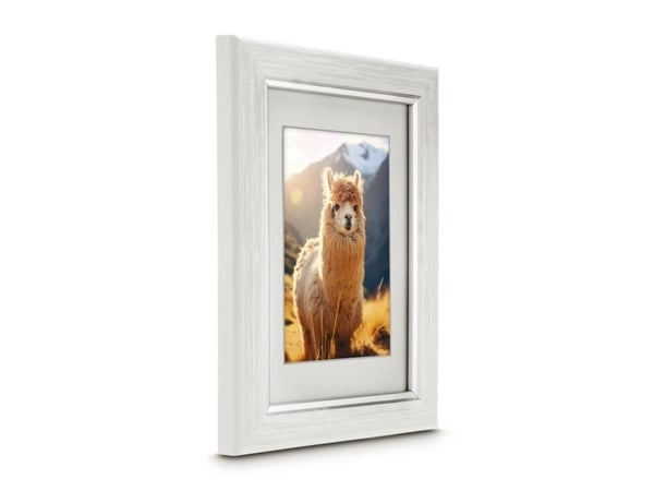 Hama Lima, Enkel bilderamme, Glass, Plast, Hvit, Bord, Vegg, 9 x 13 cm, Rektangulær