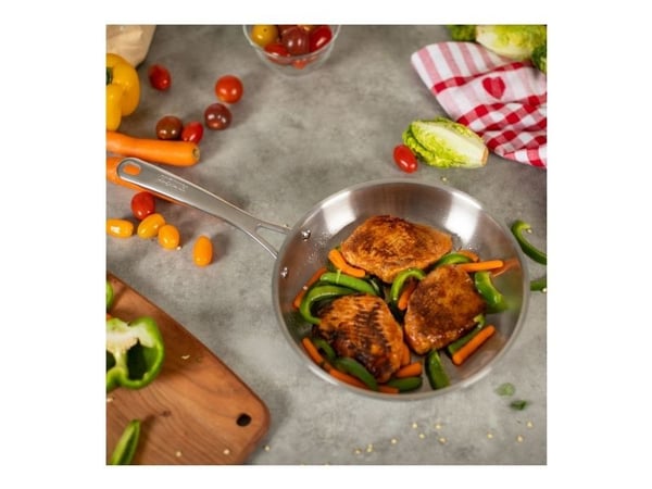 KUHN RIKON ALLROUND, Rund, Universalpanne, Rustfritt stål, Uten belegg, 240 °C, Rustfritt stål