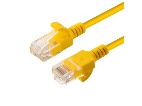 MicroConnect - Nettverkskabel - RJ-45 (hann) til RJ-45 (hann) - 15 cm - UTP - CAT 6a - halogenfri, uten hindringer, flertrådet - gul