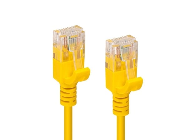 MicroConnect - Nettverkskabel - RJ-45 (hann) til RJ-45 (hann) - 15 cm - UTP - CAT 6a - halogenfri, uten hindringer, flertrådet - gul