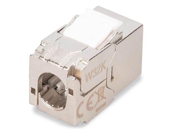DIGITUS - Modulinnlegg - compact, tool-free - CAT 6a - skjermet - RJ-45 (en pakke 8)