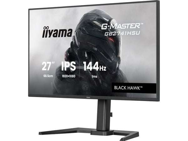 iiyama G-MASTER Black Hawk GB2741HSU-B1 - LED-skjerm - gaming - 27" - 1920 x 1080 Full HD (1080p) @ 144 Hz - IPS - 350 cd/m² - 1500:1 - 1 ms - HDMI...