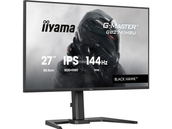 iiyama G-MASTER Black Hawk GB2741HSU-B1 - LED-skjerm - gaming - 27" - 1920 x 1080 Full HD (1080p) @ 144 Hz - IPS - 350 cd/m² - 1500:1 - 1 ms - HDMI...