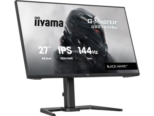 iiyama G-MASTER Black Hawk GB2741HSU-B1 - LED-skjerm - gaming - 27" - 1920 x 1080 Full HD (1080p) @ 144 Hz - IPS - 350 cd/m² - 1500:1 - 1 ms - HDMI...