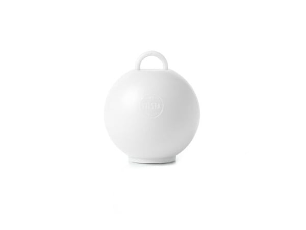 Vikt till ballong i form av vit boll