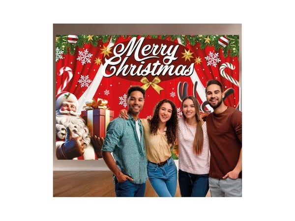 Merry Christmas fotobaggrund, 220 x 150 cm