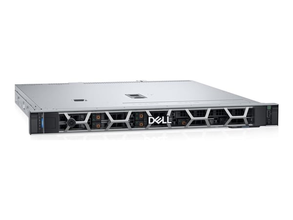Dell PowerEdge R360 - Server - rackmonterbar 1U - 1-veis - 1 x Xeon 6333P / inntil 5.2 GHz - RAM 32 GB - SAS - hot-swap 2.5" brønn(er) - SSD 2 x 48...